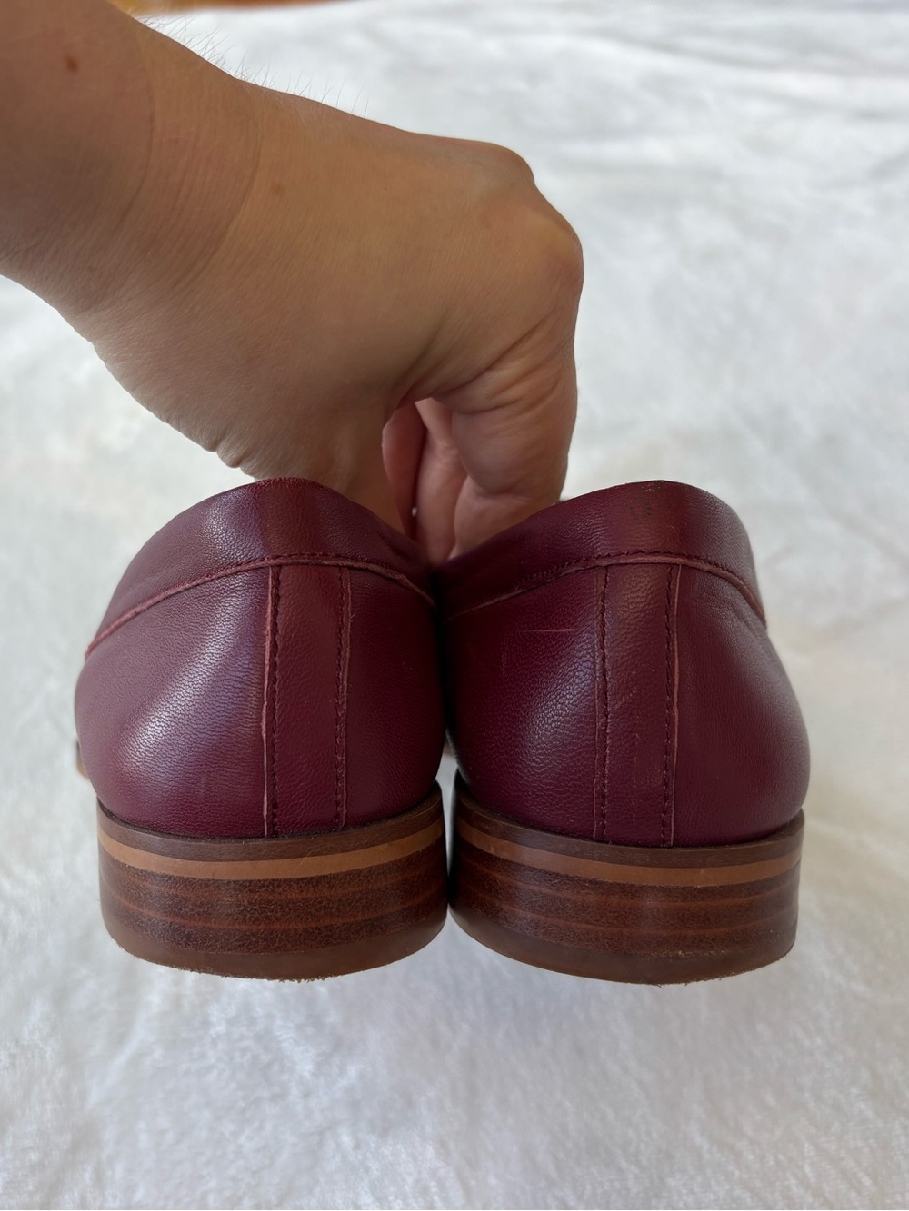 J. Crew Women’s Burgundy Leather Pointed Loafers - Picture 4 of 9